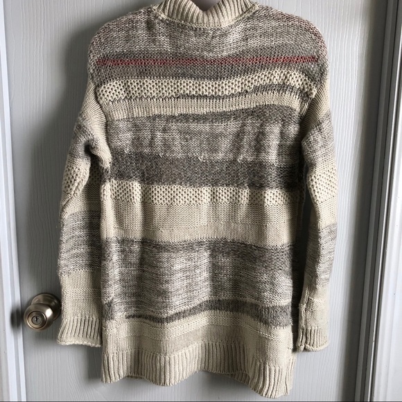 Gray Striped Grunge Sweater Mossimo Look Sz M - Picture 7 of 8